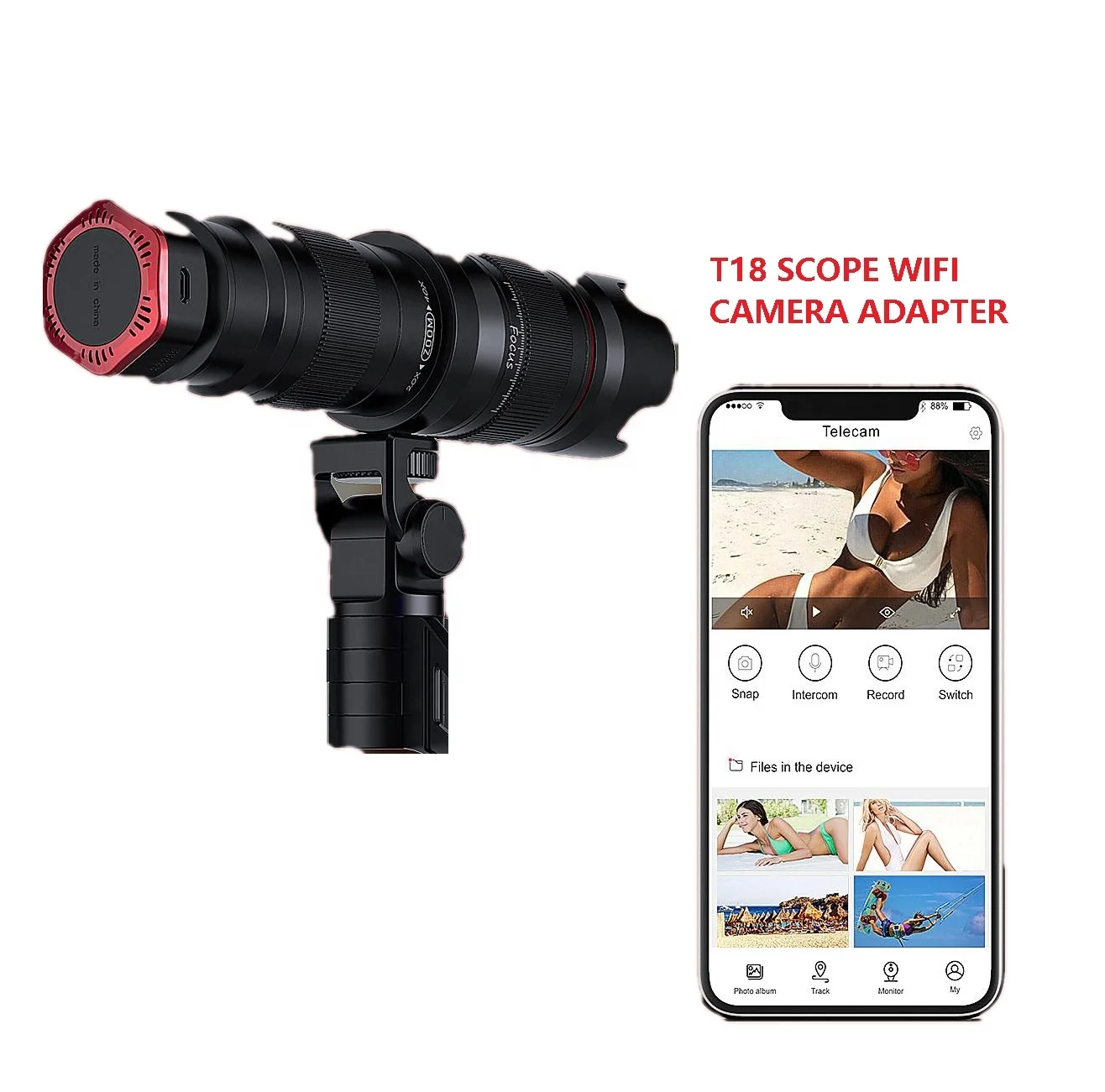 Long Distance Big View  Adapter WiFi Camera for Astronomical Telescope Universal HD WiFi IP Camera