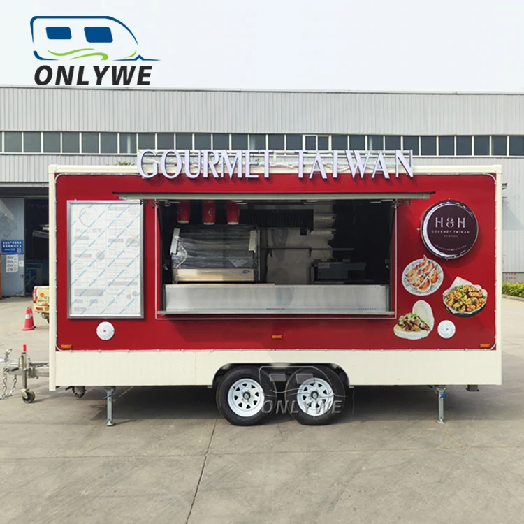 2024 New Cheap Stainless Steel Buy A Concession Mobile Pizza Burger Coffee Fast Food Truck Trailer Price With Full Kitchen USA