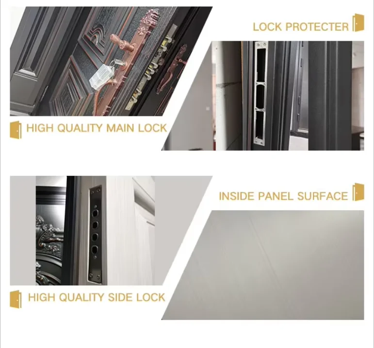 Chinese modern solid wood irregular surface cast aluminum entrance doors for house woodenr front entry door and exterior door