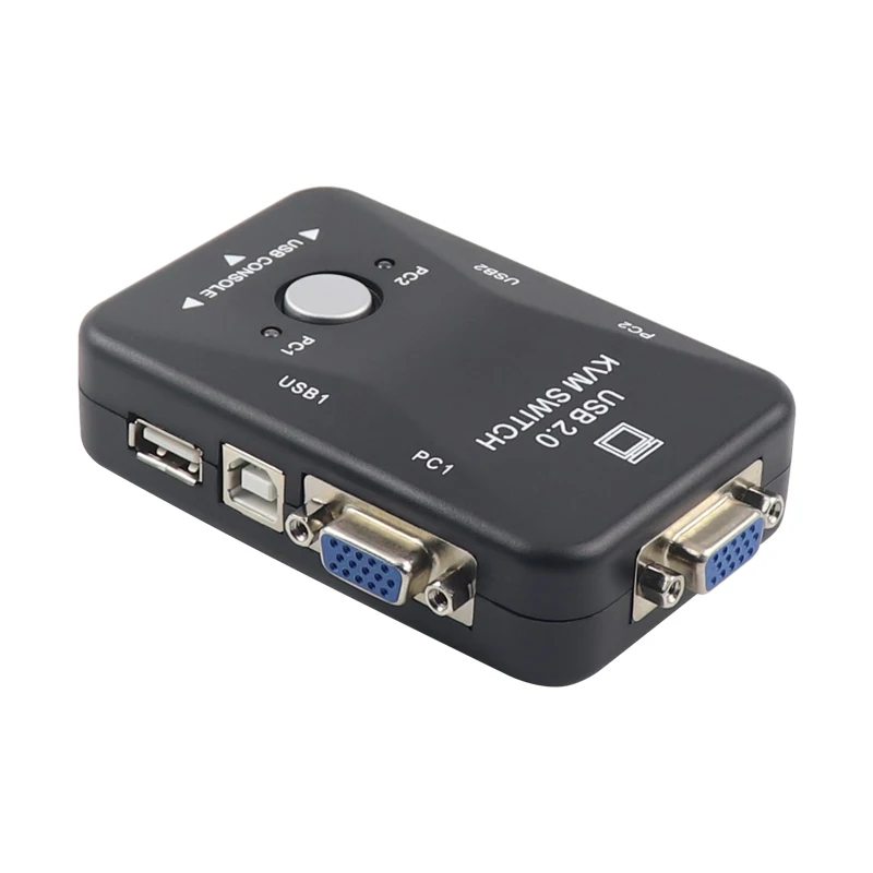 2 Port Vga Kvm Switch 1080p Hd  Kvm Switch 2 in 1out Kvm Switch Box  USB2.0 Adapter For Computer