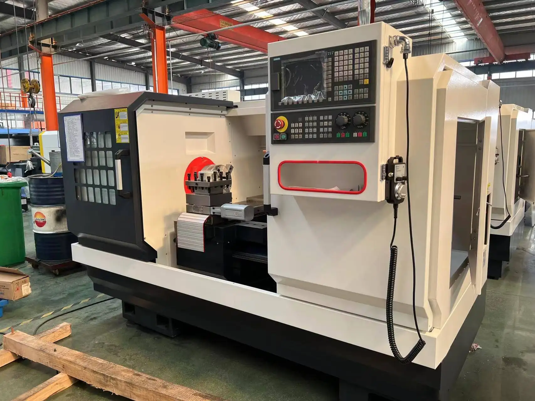 Tck36a High Rigidity Cast Iron Cnc Lathe Slant Bed And Linear Guide Tck36a