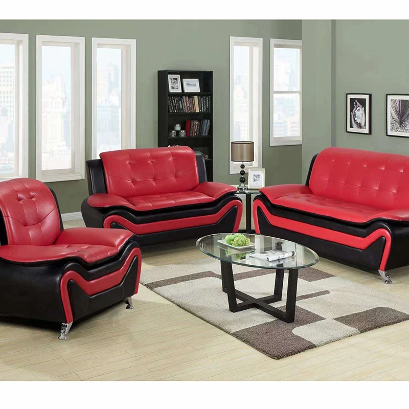 Wholesale High Quality Leather Sofa Home Office Furniture Modern Luxury 1+2+2 Seater Sofa Set Furniture