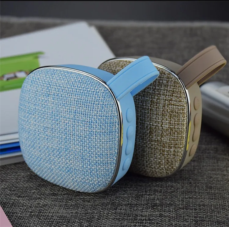 QiYu Mini Bluetooth Speaker Wireless Portable Fabric Speaker MP3 Player with Microphone TF Card Slot AUX