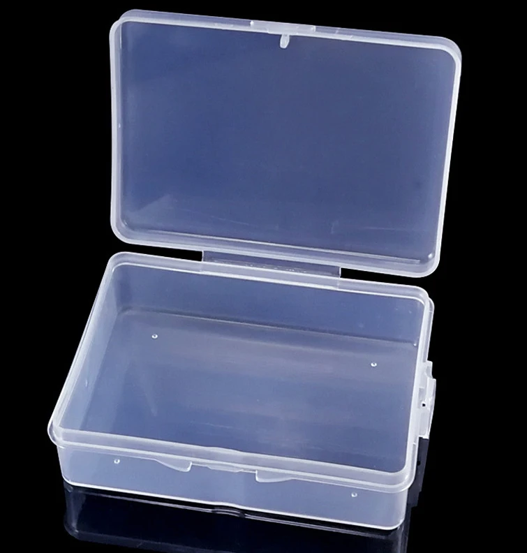 High transparent PP plastic box Small box thickened rectangular covered jewelry earrings fishing gear accessories zero  Piece st