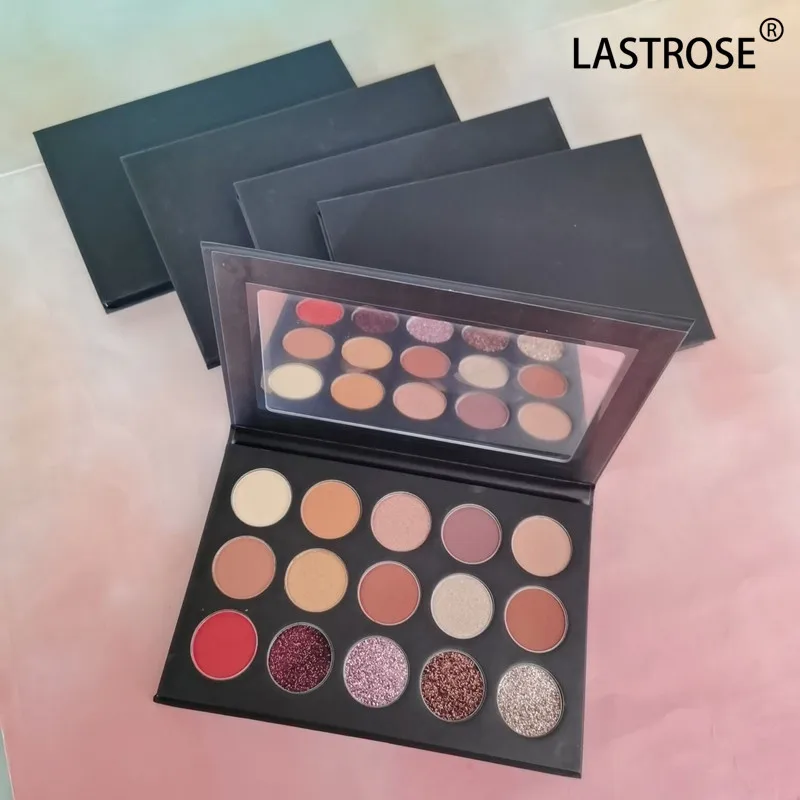 Wholesale 15 Colors Eye Makeup Vegan Glitter Eye Shadow Pallets Private Label Long Lasting Cream Shimmer Eye Shadow