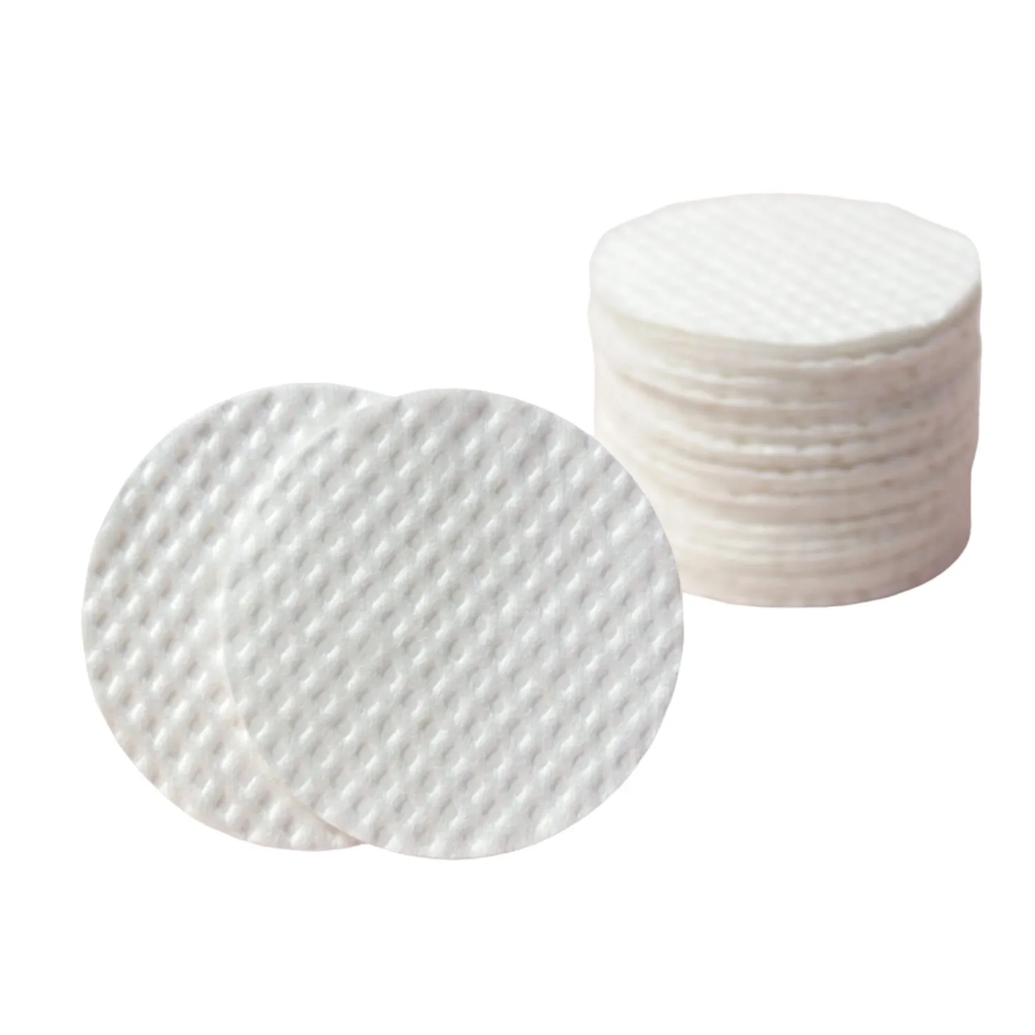 Round Natural 100% pure cotton  Cotton Pads Triple Layers Cotton Pads hot sell in Korea