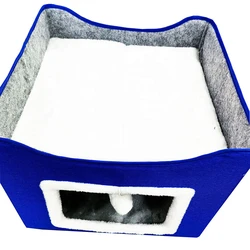 Cat Beds for Indoor Cats - Large House for Pet Cave Foldable Cat hideawy
