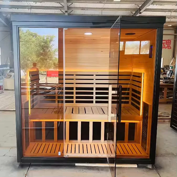 Manufacturers sell the latest two-person infrared heated sauna room