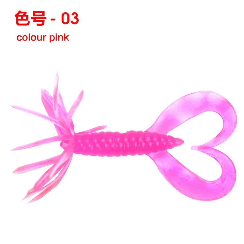 5PCS/Box Heart Fishing Lures Soft Baits Tail  7CM/1.8G Crazy Flapper Carp Jig Wobblers Worms Soft Silicone Bait For Fishing Tack