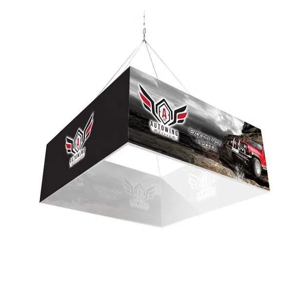 Square  2 x2 m hanging zippered tension fabric display