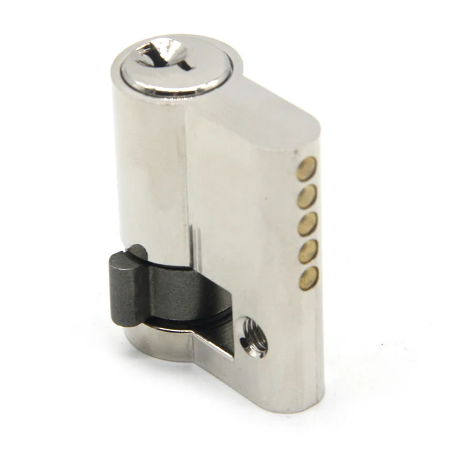 40mm bathroom half euro single open brass door lock cylinder with computer key