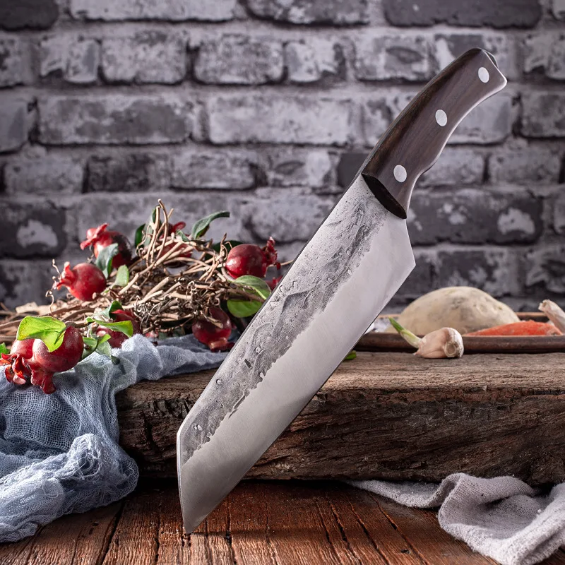 Handmade Forged 7 Inch Kiritsuke Kitchen Chef Knife 5CR15MOV Stainless Steel Blade