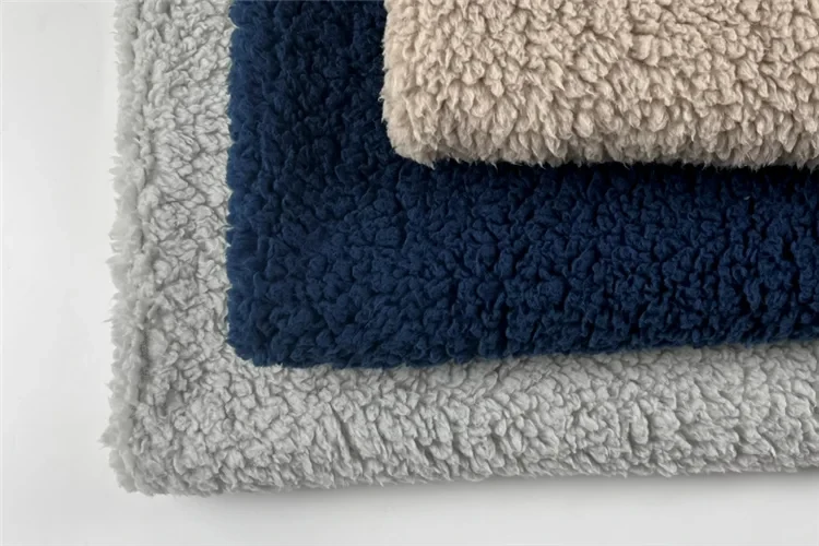 New product wholesale knit polyester double side soft  sherpa fabric supplier