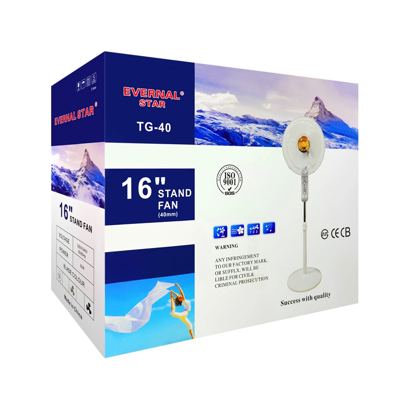 EVERNAL STAR TG-40 AC power source 2020 hot sale for Africa and South America markets 18 inch plastic grill stand fan Africa