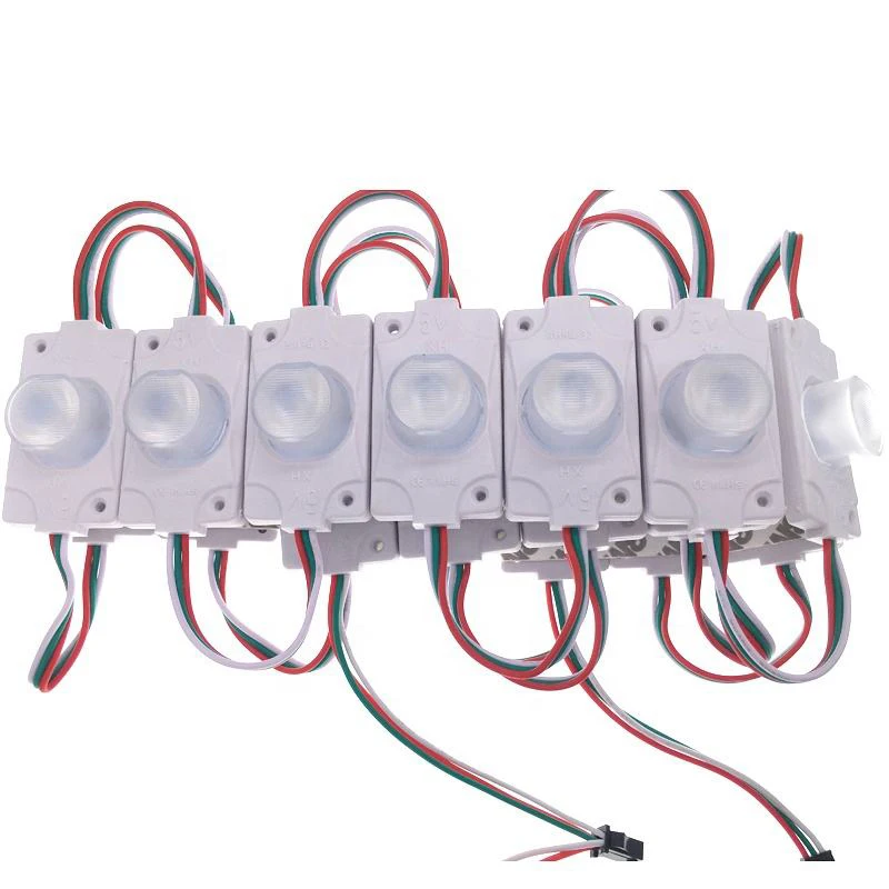 high power led module rgb 1.5w for advertising 5054 5v full color led module ws2811 led injection module