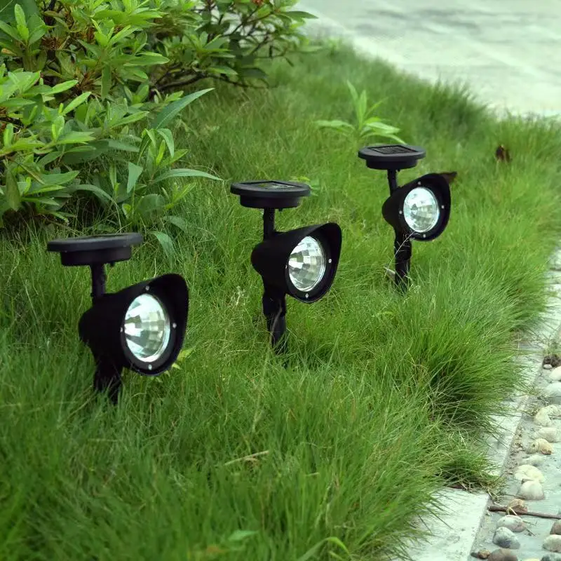 4 LED Solar Outdoor Lights Waterproof Solar Security Spotlights Adjustable for Yard Landscape Wall Lighting Dark Auto On/Off
