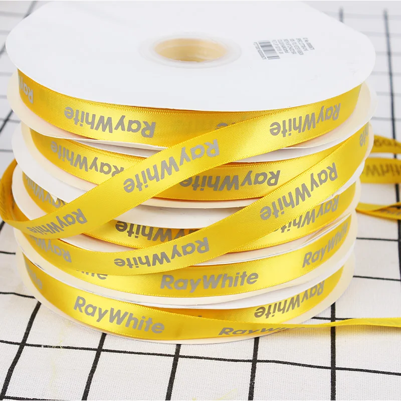 Factory wholesale luxury for gift bags packing florist ribbon printed decorative  christmas gift ribbon