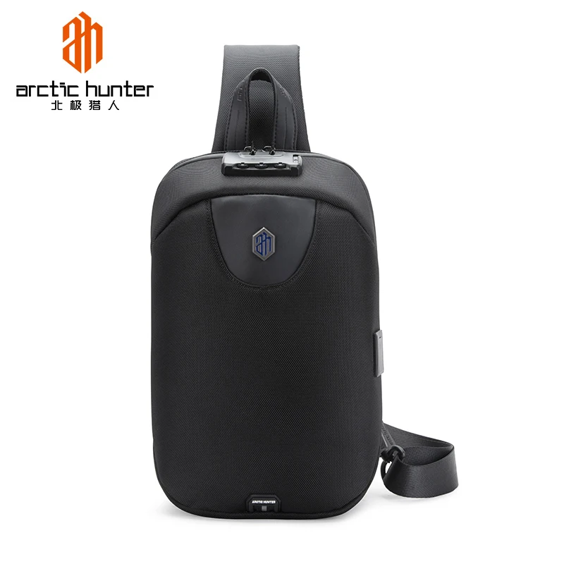 arctic hunter  Custom Waterproof Anti Theft Luxury Chest Bag With USB Single Shoulder Crossbody Sling Bag Men Cross Body Bag