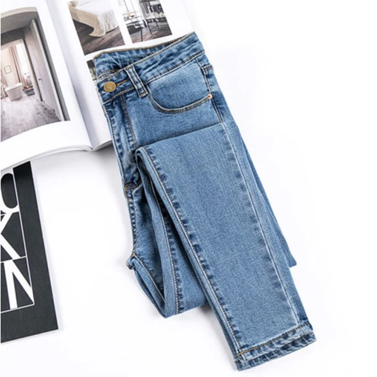 Wholesale hot sale custom made jean denim pants for women