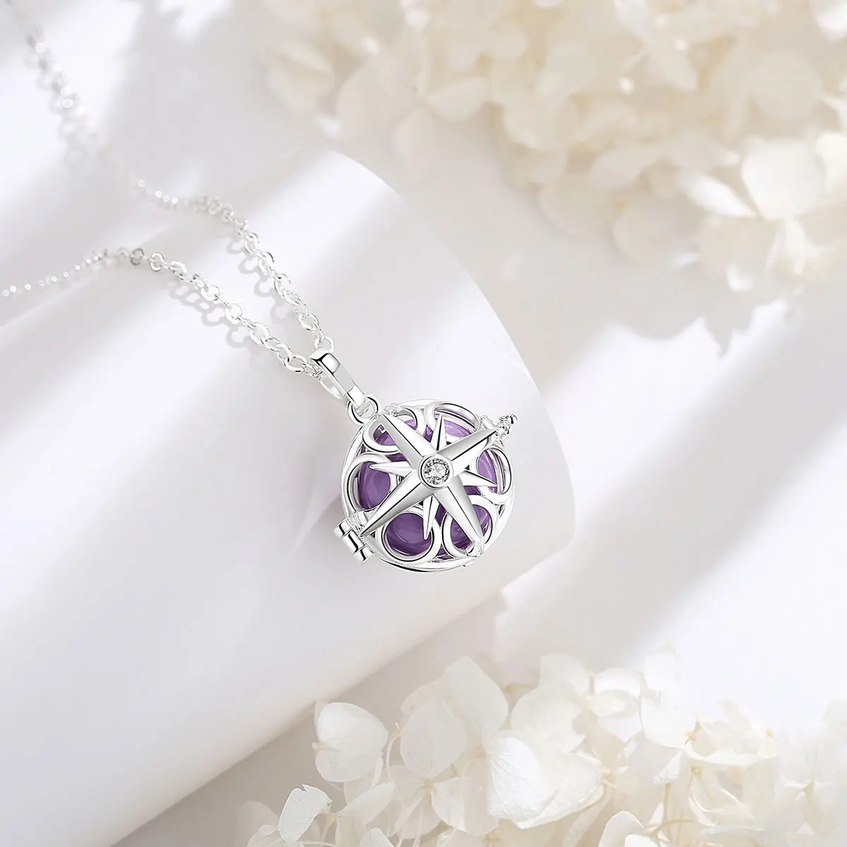 North Star Pregnancy Chime Caller Mexican Bola Balls Polaris Harmony Ball Locket Necklace