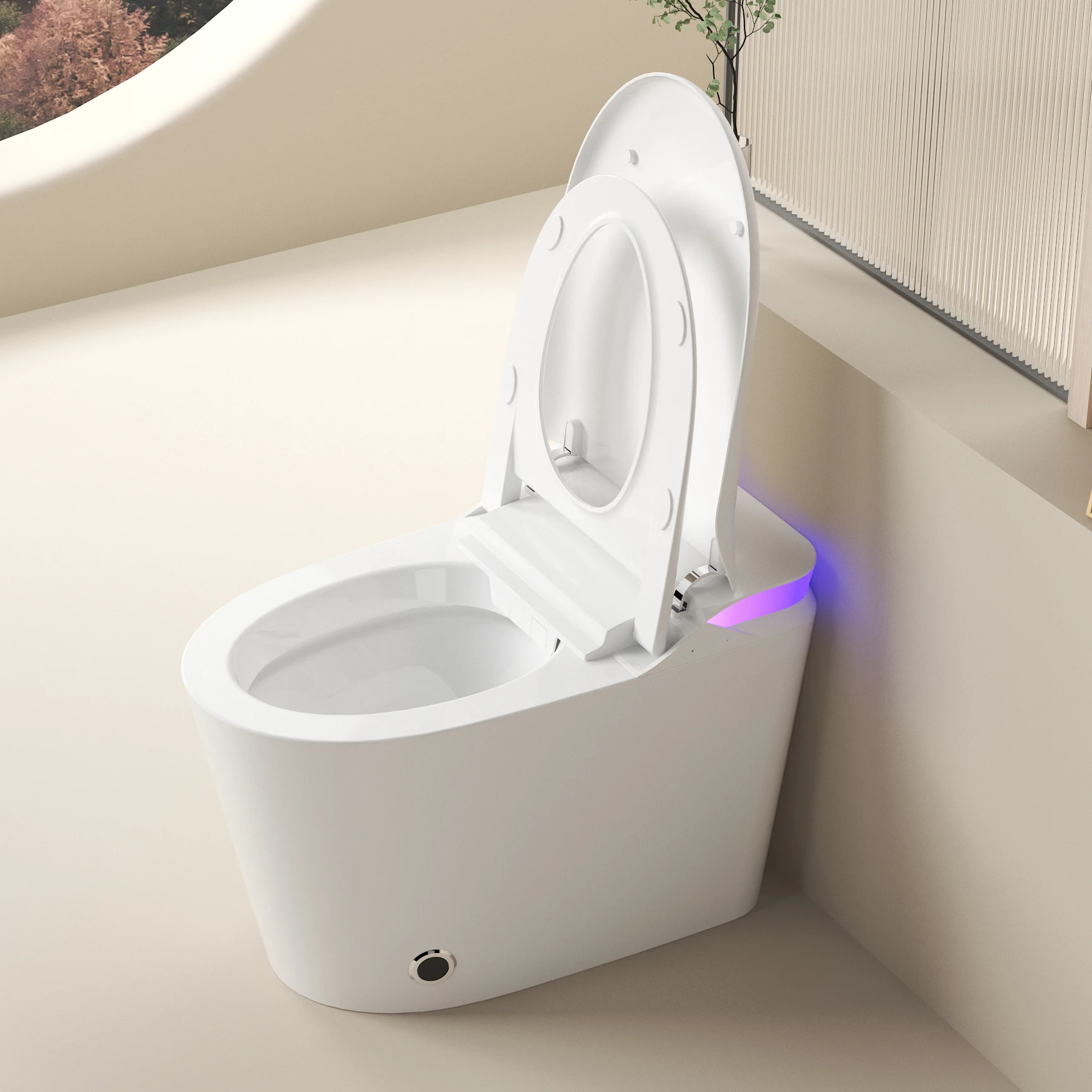 USA design Floor mounted water closet toilet bowl bathroom automatic ceramic one piece siphon jet flushing smart toilet