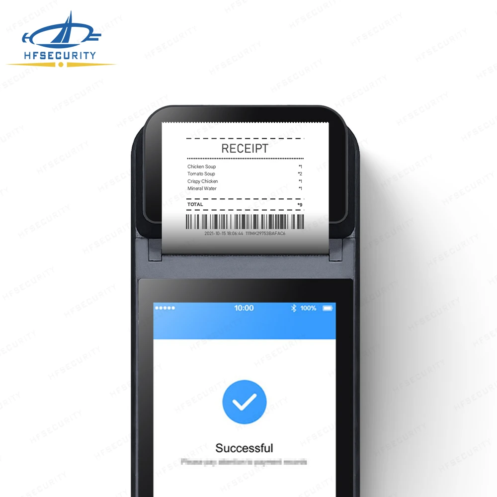 HF Security bestsell HP405pro полностью открытый Android 8 4G Wi-Fi аккумулятор принтер отпечатков пальцев pos-машина.