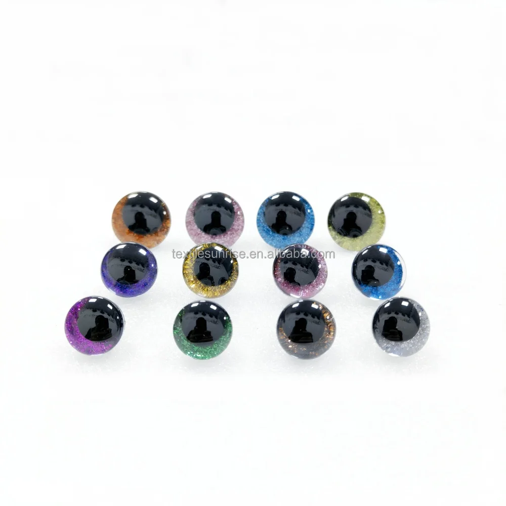 18/20/25/30MM Handicraft DIY Plastic Safety Eyes Amigurumi Off Center Pupil Glitter Safety Eyes Amigurumi
