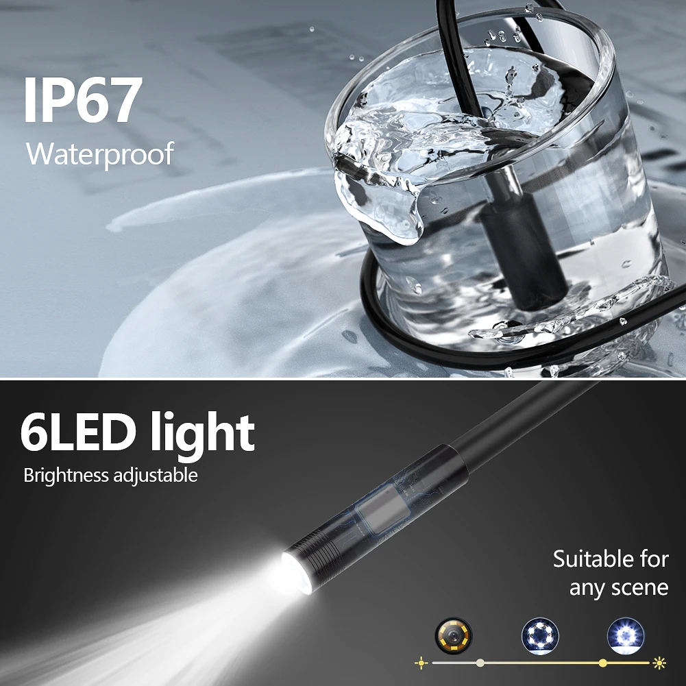 Model 129 8MM 10metres cable snake camera 4.3inch screen 1080P camera borescope endoscope