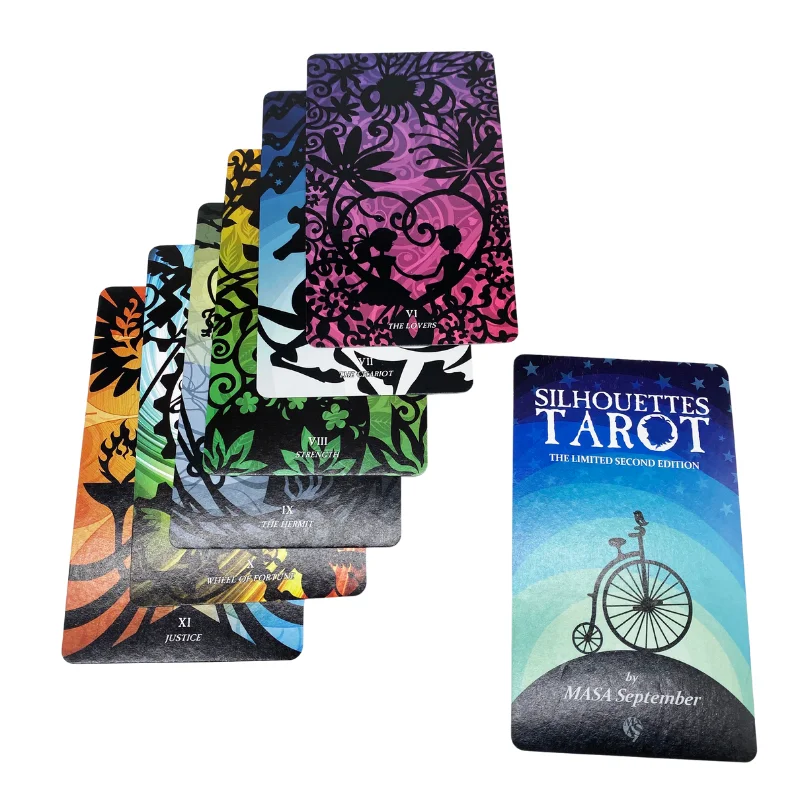 Customized entertainment project card gold leaf edge full color English tarot with instruction manual