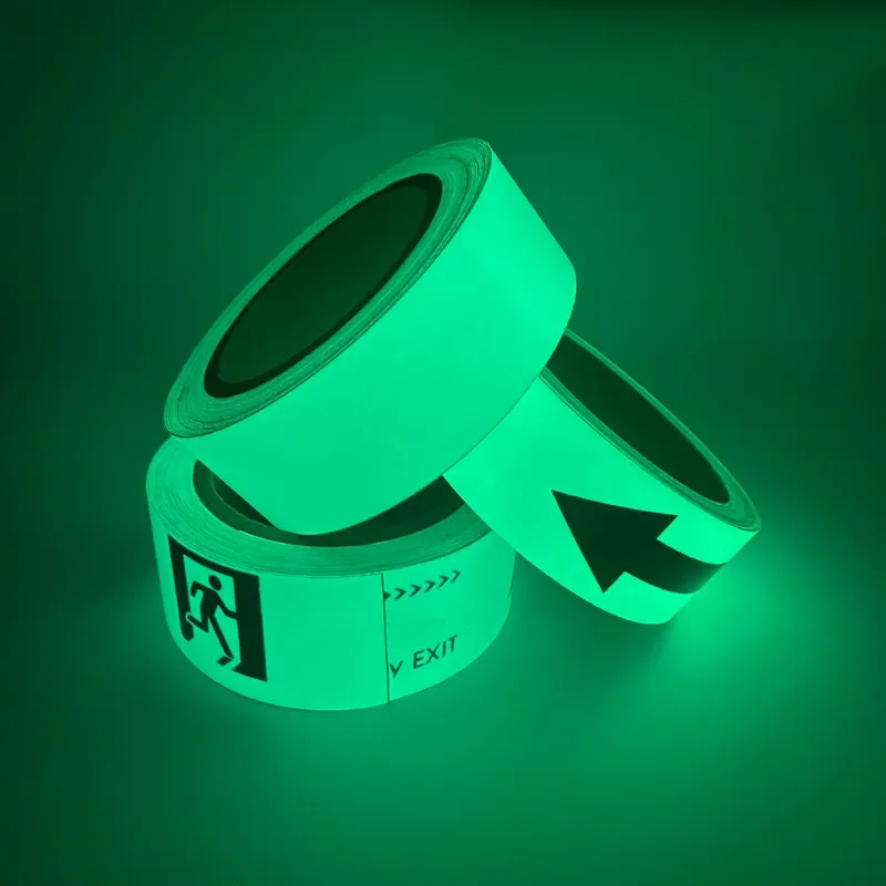 Custom Retro Neon Blue Green Glow in the dark vinyl Glowing Luminous Tape for Escape Indication
