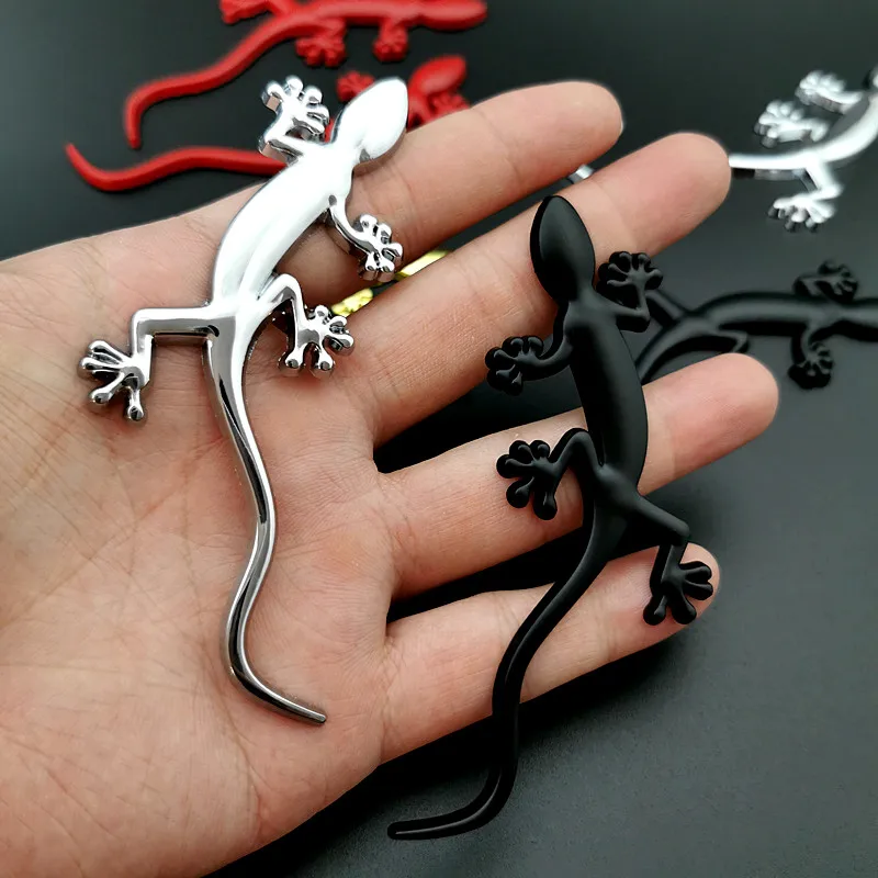 Car universal 3D metal gecko lizard badge sticker waterproof badge sticker metal gecko shape truck motor decoration