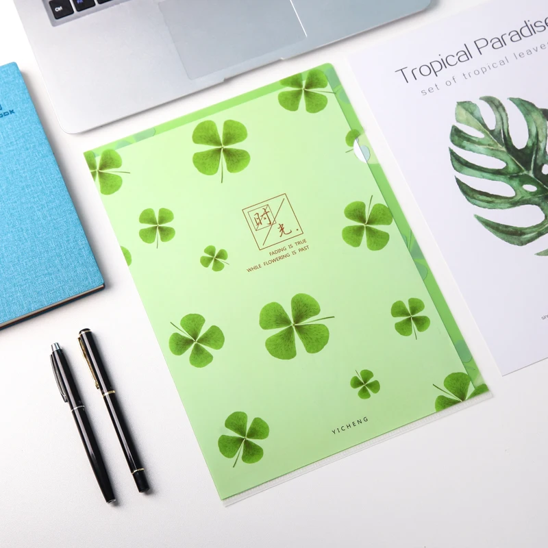 Wholesale A4 Size Plastic PVC PP File Folder L Shape File Folder for Office School