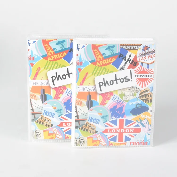 In Stock Removable Insert Clear View PP Covers Photo Album with White Background Pockets for 24 sheet 48 Pockets 4x6 Photos