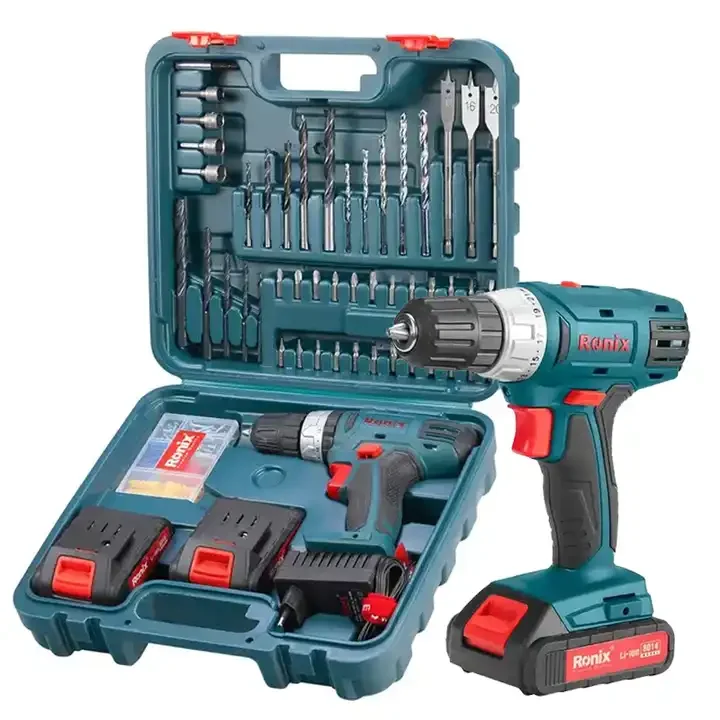 Ronix RS-8019 Cordless Drill Set 18V 53pcs  Advanced Impact Power Machine Tool Set Cordless Drill Sale Power Drill
