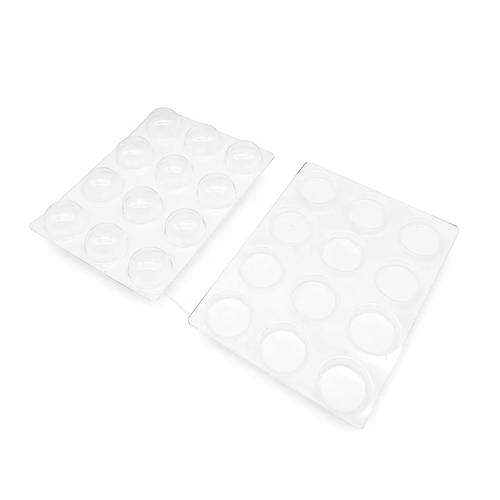 Custom Packaging Box 12 Bonbon Chocolate Blister Clear PET Tray