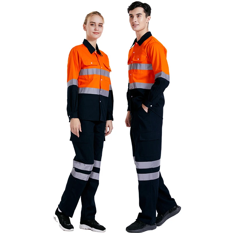 New Design 100% Pure Cotton Security Uniforms Customized Work Clothes With Two Pieces