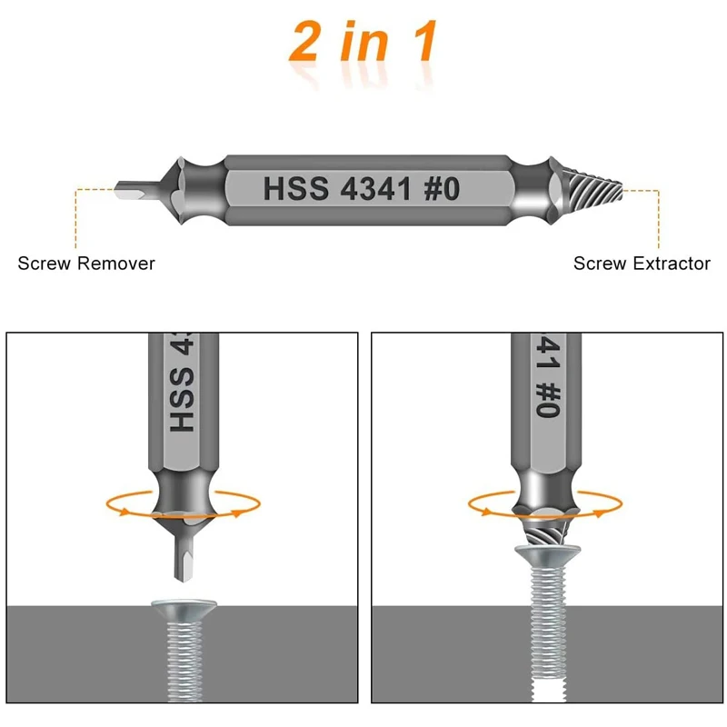 Hot Selling Double Side Damaged Plating Stud Bolt Screw Extractor Remover Kit