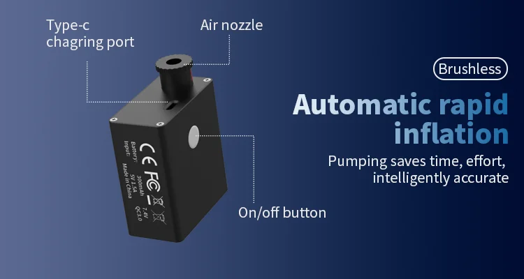 Mini bike pump portable bicycle pump mini multifunction 100 Psi bicycle smart tyre inflator