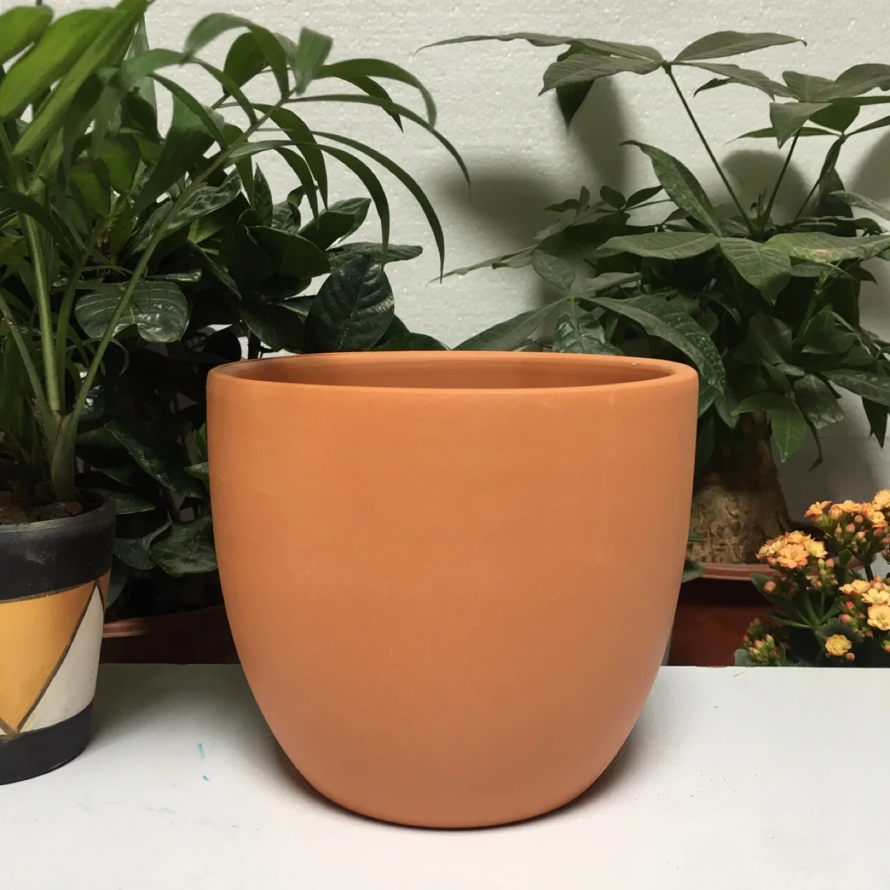 Table Top Red Earthenware Egg-shaped Succulent Terracotta Planter Garden Flower Pots for Home, Garden Ceramic CLASSIC Round Fall