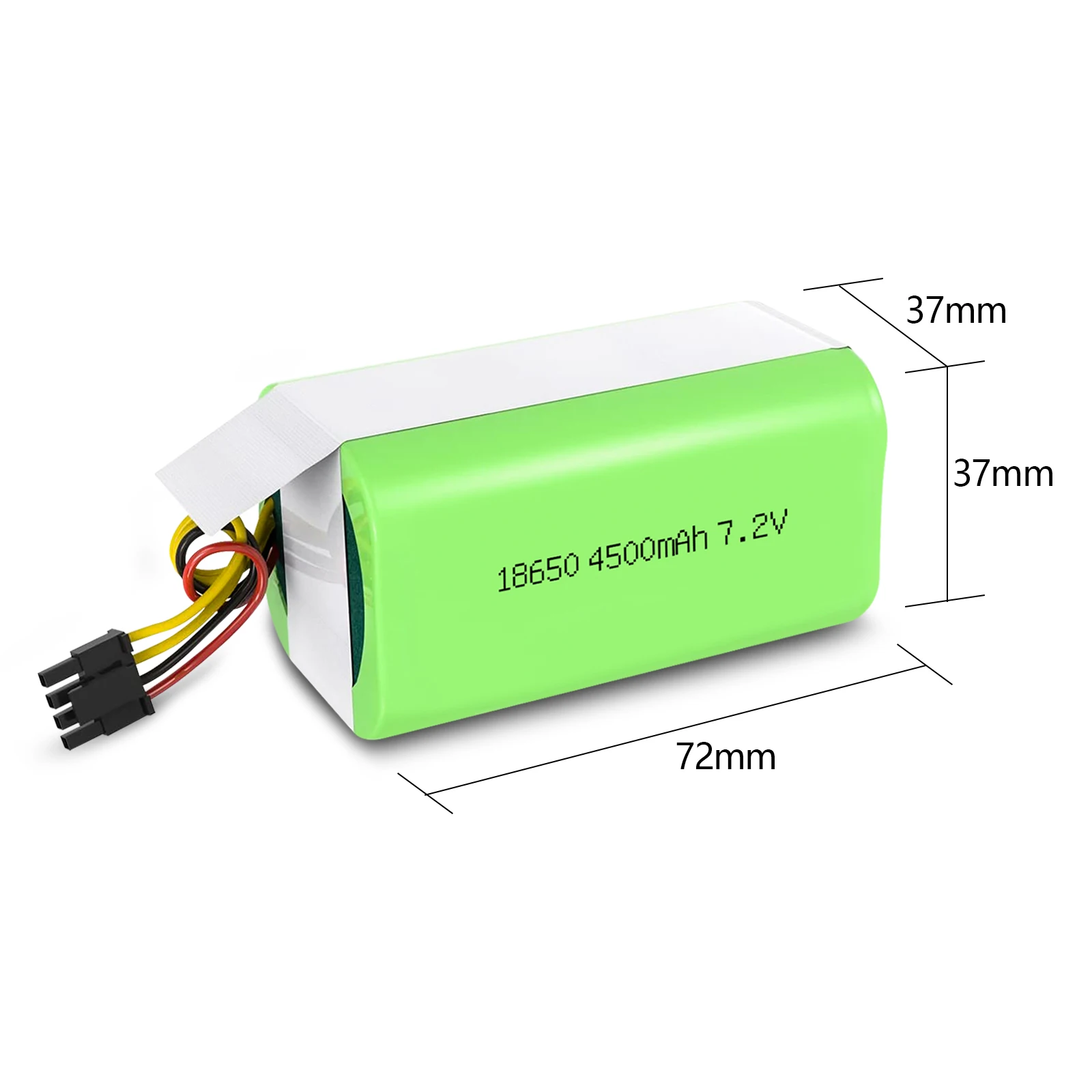 JINTION 18650 4500mAh 7.2V 18650 battery cell For Cecotec Conga 1290, 1390, 1490, 1590 Staubsauger