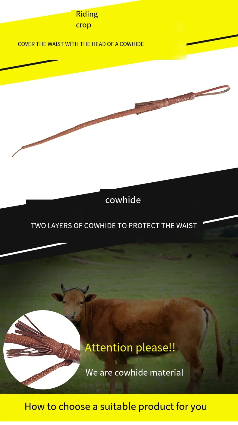 best selling factory low price real genuine horse leather riding crop horse whip bull leather whip Horse Leather Whips
