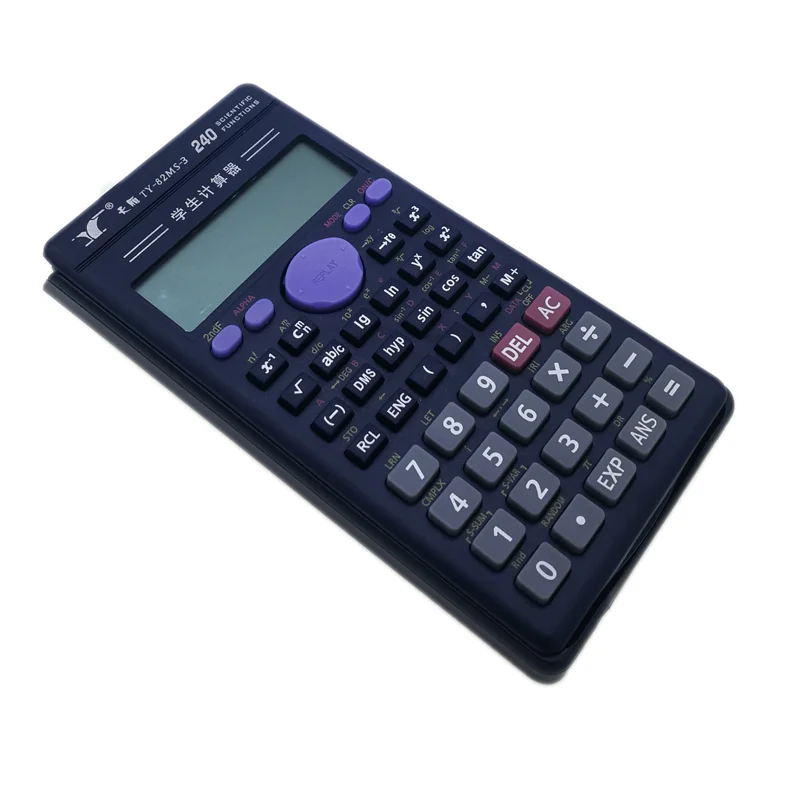 240 функции TY-82MS научный калькулятор 10 + 2 цифр большой ЖК-дисплей линия дисплей protectable жесткий