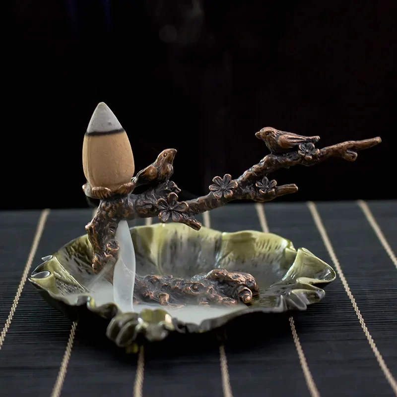 Factory Wholesale Non-rusting Metal Cone Incense Holder Burner Backflow Incense Burner