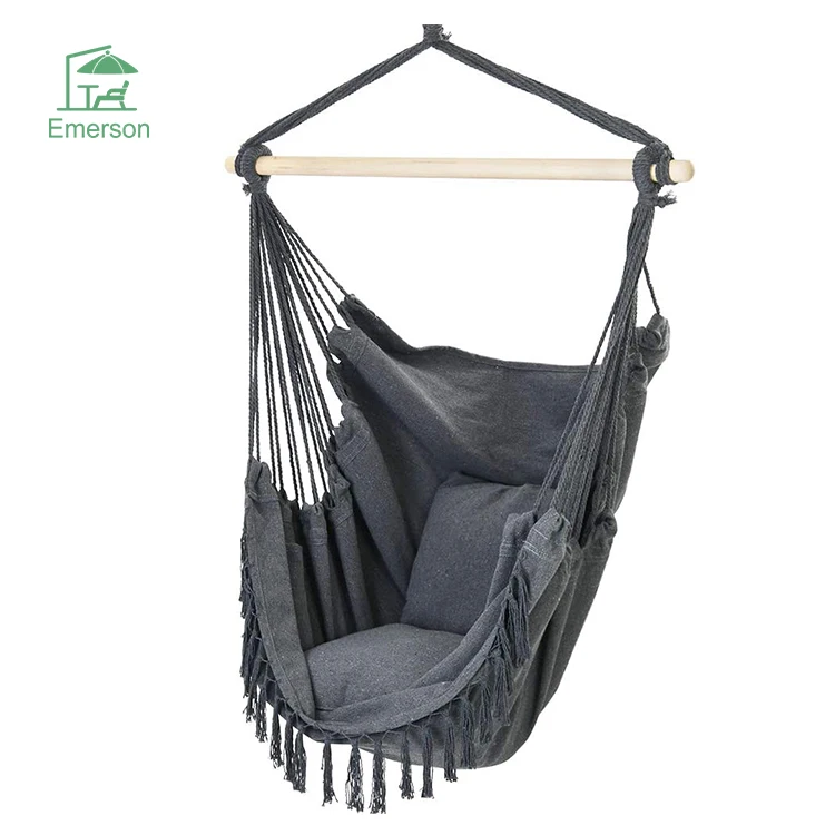 EMERSON Hammock Chair Garden Outdoor 320G Canvas Hanging Hammock Chair Swing Hammock Chair