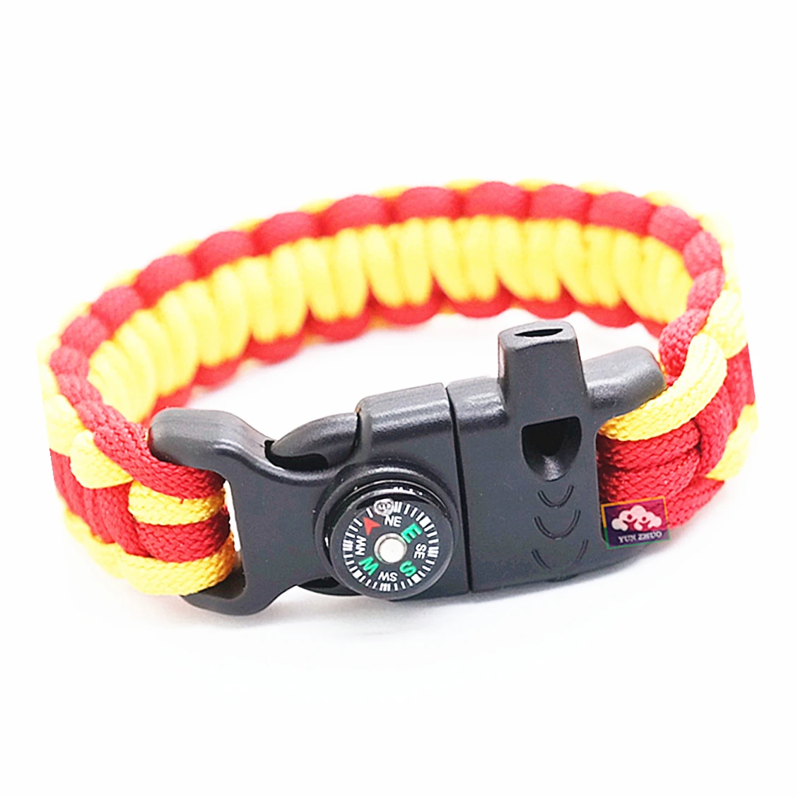 Firestarter compass whistle buckle paracord bracelet buckle paracord whistle buckle