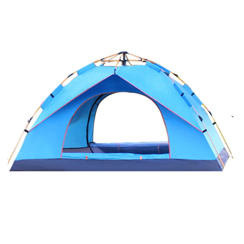 Outdoor  blue camping folding automatic tent 3-4 people beach easy speed open tent