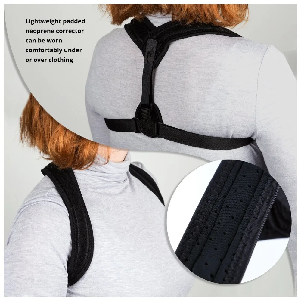 Copper Brace Back Clavicle Posture Corrector Brace with Adjustable Strap