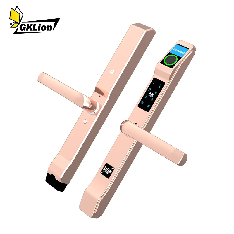 Smart door lock for double glass sliding door fingerprint digital lock for sun room