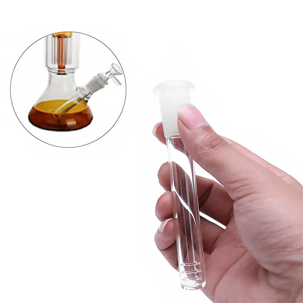 4 inch Glass Joint Glass Down Stem Adapter Glass Sheesha Accessory Hookah Adapter