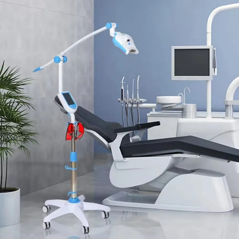 Foshan factory whitening teeth products mobile design teeth whitening devices 3 color LED dental teeth whitening lamp